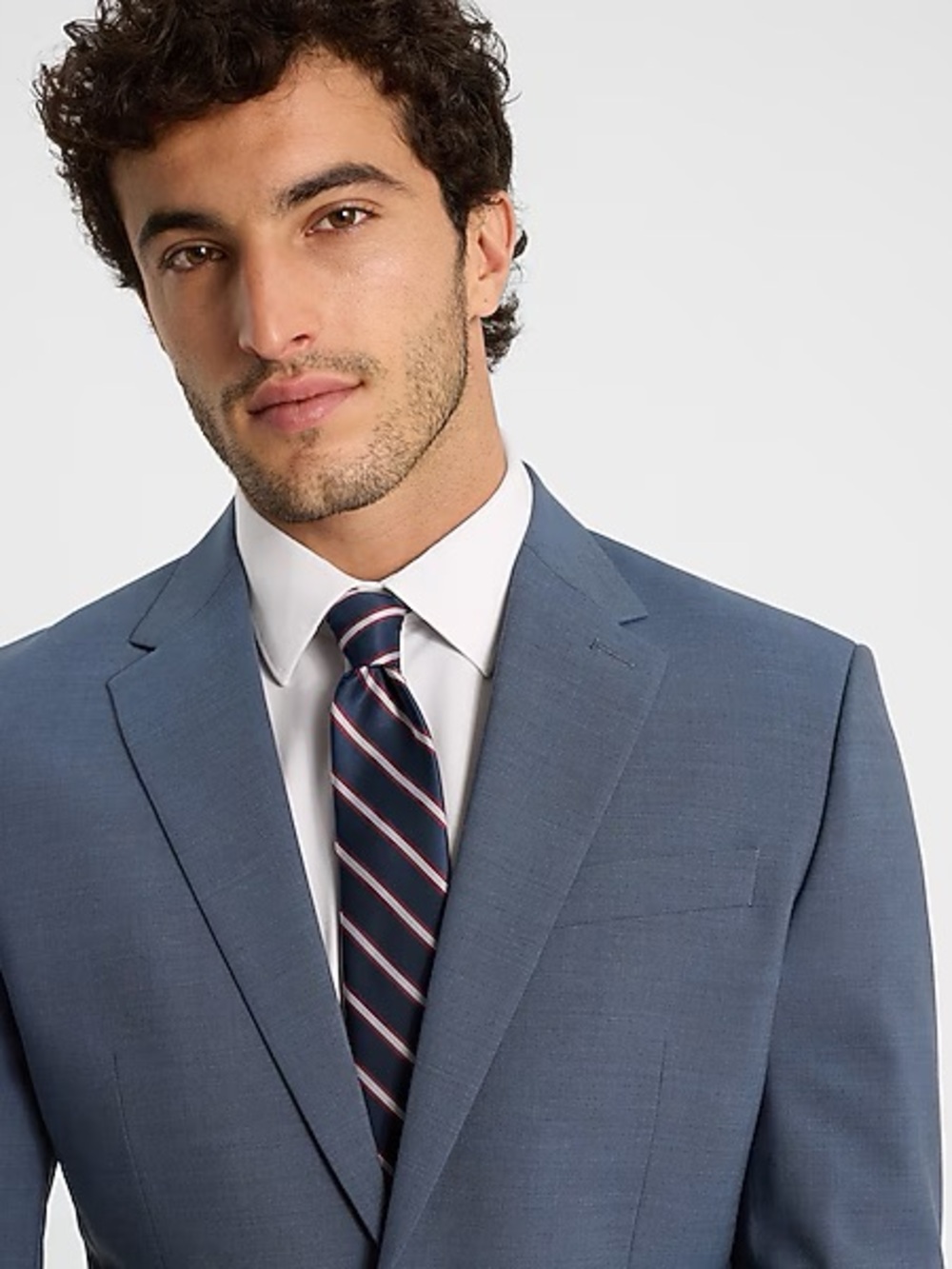 Express Men's Blue Wool Suit